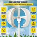 Miniatyrbild 5 av 7: 600W 12V vindturbingenerator, lanternformad vindturbin, låg startvindhastighet, låg vibration, lågt ljud, enkel installation