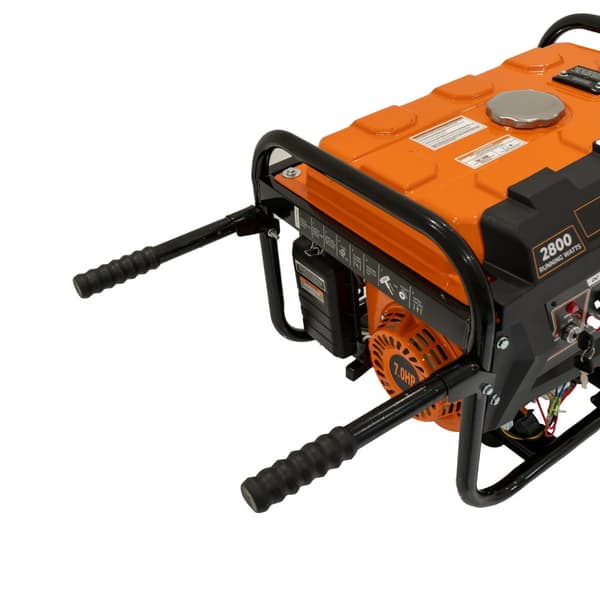 Portabel Bensindriven Generator 3300W 7HP 4-takts 210cc Elektrisk Nyckelstart Digital Display Enfas Nödkraft 230V AC 12V DC-utgång Pulverlackerat Stål