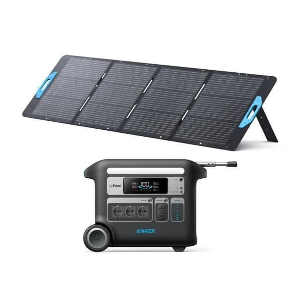 KIT Elektrisk Station Anker SOLIX F2000 med Solpanel 200W