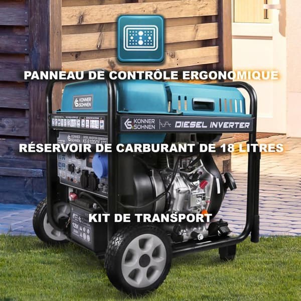 Kraftgenerator Könner & Söhnen med dieselinverter KS 6100iDЕ ATSR 5000 W / 5500 W Manuel/elektrisk