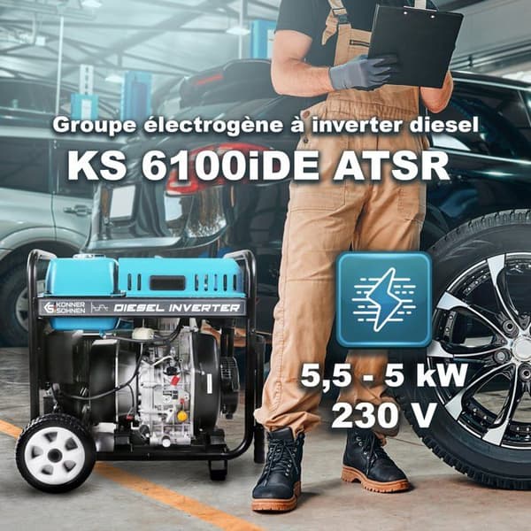 Kraftgenerator Könner &amp; Söhnen med dieselinverter KS 6100iDЕ ATSR 5000 W / 5500 W Manuel/elektrisk