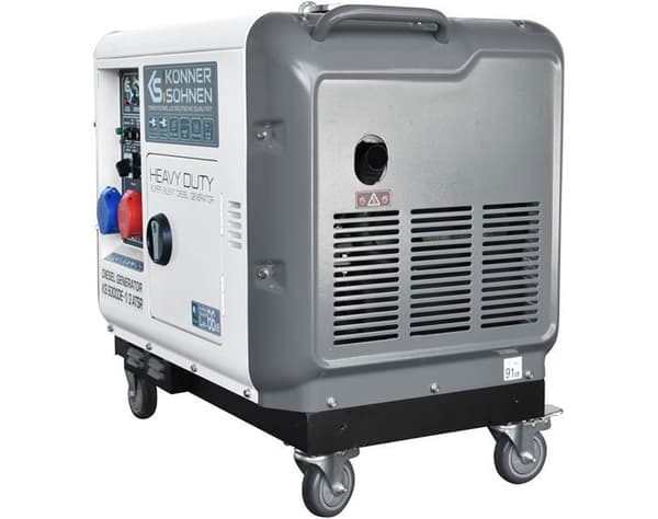 Dieseldriven generator "Könner &amp; Söhnen" 230/400 V7.5 kW / 6.5 kW KS 9300DE-1/3 ATSR