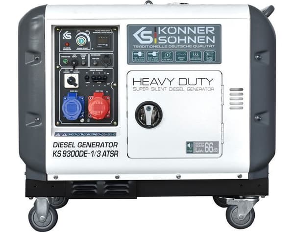 Dieseldriven generator "Könner & Söhnen" 230/400 V7.5 kW / 6.5 kW KS 9300DE-1/3 ATSR