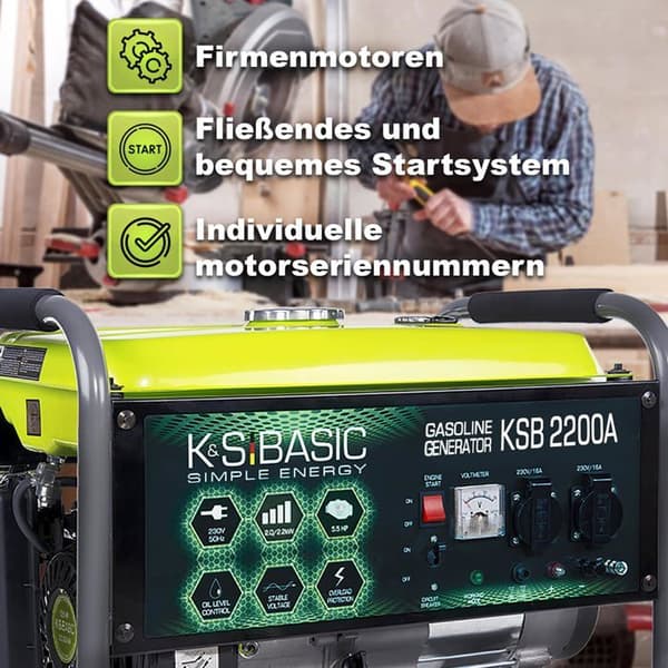 Konner &amp; Sohnen Bensinaggregat 2200W KSB 2200A