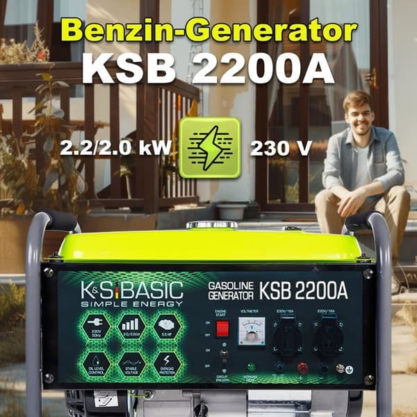 Konner &amp; Sohnen Bensinaggregat 2200W KSB 2200A