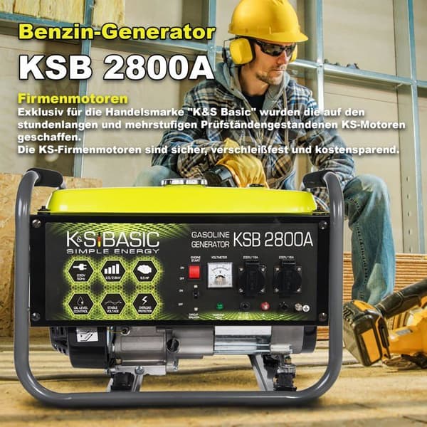 Konner &amp; Sohnen 2800W Bensin Generator KSB 2800A