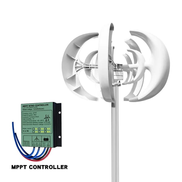 3000W 12V litet vertikalt vindkraftverk med MPPT-kontroller, hemmabruk vindturbingenerator, lätt att installera
