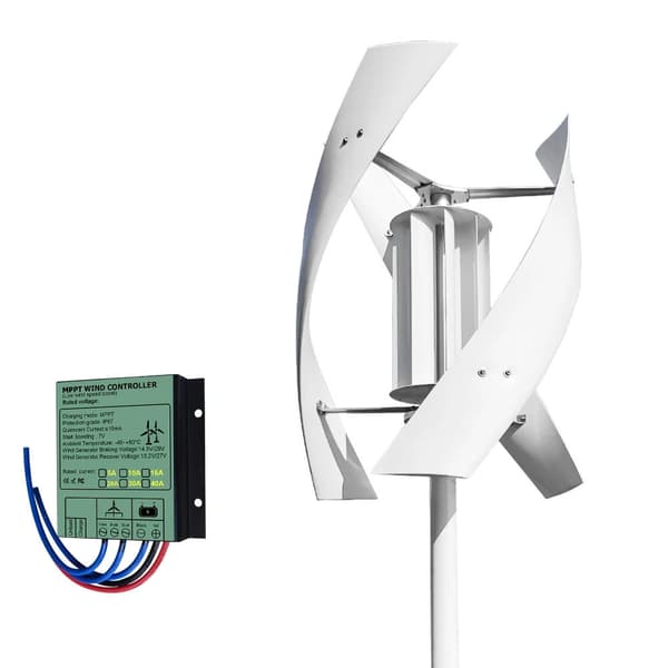 3KW 12V vertikal axel magnetisk levitation vindturbingenerator med MPPT-styrenhet, vindkraftverk för hemmabruk, låg starthastighet
