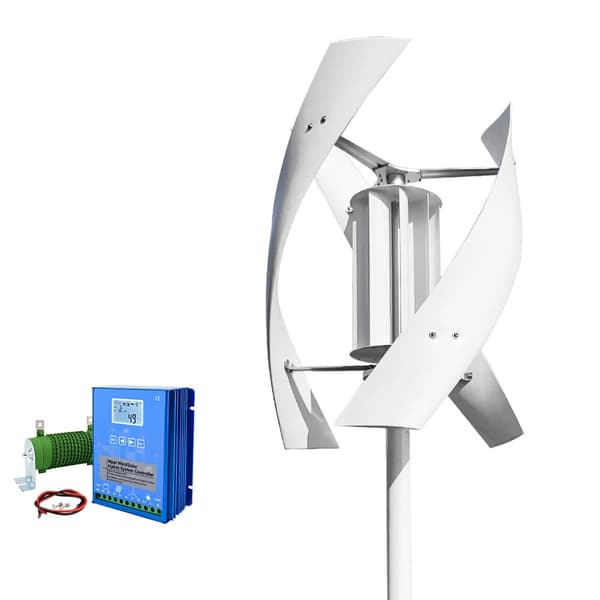 5KW 48V vertikal axel magnetisk levitation vindturbingenerator med MPPT hybridkontroller, vindkraftverk för hemmabruk