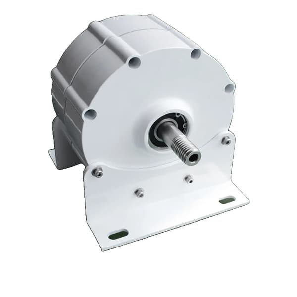 Vindmøllegenerator, 2000W effektudgang, aksel i rustfrit stål,2000W, Med base, 12V