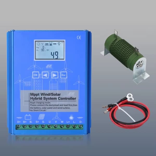 2KW 24V hushållsvindkraftverk med off-grid system, vertikalaxel vindturbingenerator, låg starthastighet, enkel installation
