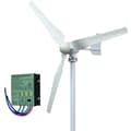 Miniatyrbild 1 av 8: 4000W 24V horisontell axel 3-blads vindturbinggenerator med styrenhet, hemmabruk vindkraftverk