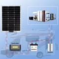 Miniatyrbild 5 av 11: 4000W 24V horisontell axel 3-bladig vindturbinggenerator med solpanelsystem, hushållstyp vindkraftverk