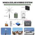 Miniatyrbild 7 av 8: 3000W 12V 8-blads vindturbingenerator med styrenhet, hem vindkraftverk med monteringsbas