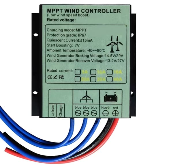 3000W 48V 6-blads vindturbingenerator med styrenhet, hem vindkraftverk med monteringsbas