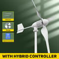 Miniatyrbild 2 av 8: 5000W 24V horisontell 3-blads vindturbingenerator med hybridkontroll, vindkraftverk för hemmabruk, hög effektivitet, stabil
