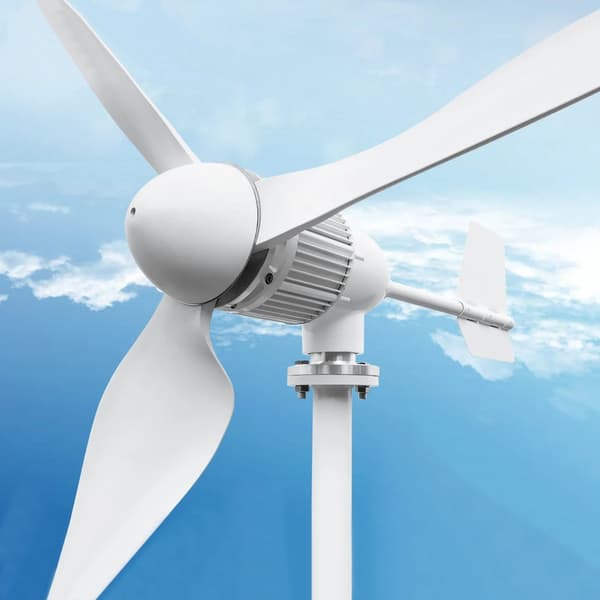 5000W 24V horisontell 3-blads vindturbingenerator med hybridkontroll, vindkraftverk för hemmabruk, hög effektivitet, stabil