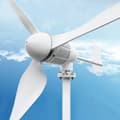 Miniatyrbild 1 av 8: 5000W 48V horisontell 3-blads vindturbingenerator med hybridkontroll, vindkraftverk för hemmabruk, hög effektivitet, stabil