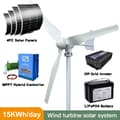 Miniatyrbild 2 av 6: 4000W 24V 3-bladig horisontell vindturbingenerator med batterisystem, liten vindkraftverk för hemmabruk, enkel att installera