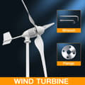 Miniatyrbild 5 av 7: 6000W 48V 3-bladig horisontell vindturbingenerator, liten vindkraftverk för hemmabruk, låg starthastighet, enkel att installera