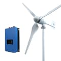 Miniatyrbild 1 av 7: 6000W 48V 3-bladig horisontell vindturbingenerator med nätsystem, litet vindkraftverk för hemmabruk, låg starthastighet