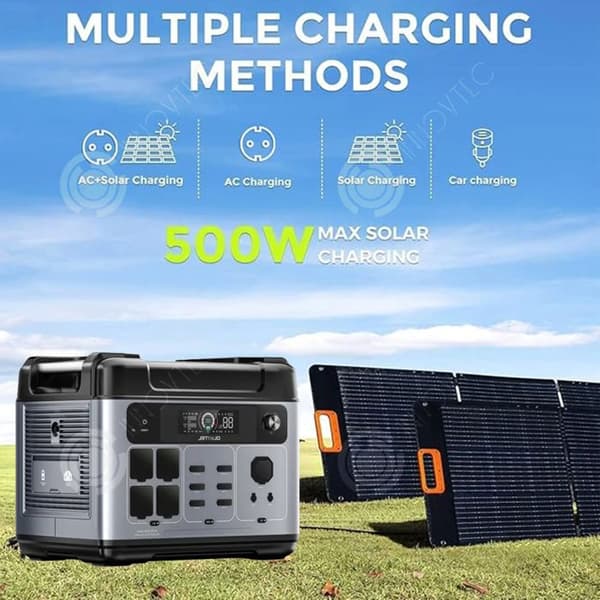 INN Portable Electric Station 2400w 2048Wh solgenerator med 13 utgångskontakter för campinghusbilar Styrs av