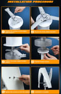 Miniatyrbild 8 av 8: 2KW 48V vertikalaxlad magnetisk levitation vindturbingenerator med MPPT-hybridregulator, 3-bladig vindkraftverk, låg startvindhastighet