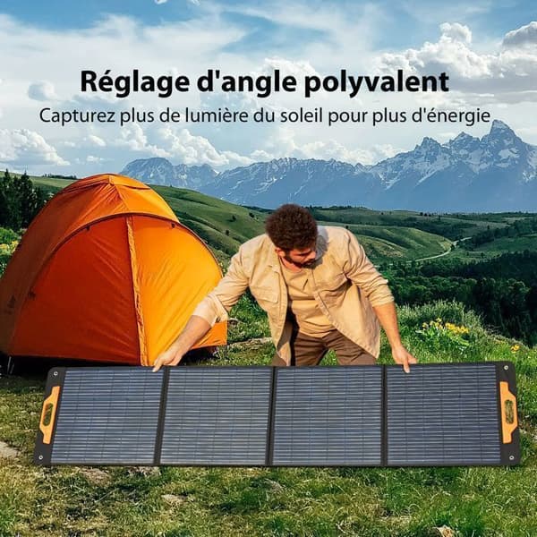 OSCAL PM200 Fällbar solpanel 200W Mobil solkraftstation för solcells-laddstation Solgenerator, IP65 vattentät