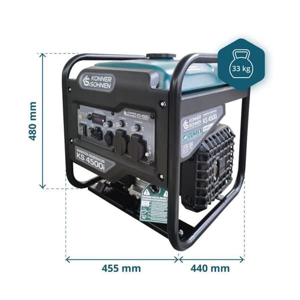 Invertergenerator KS 4500i 4.5 kW / 4.2 kW Ekonomiskt läge