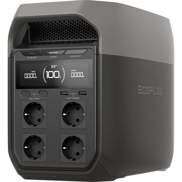 Bärbar kraftstation - EcoFlow - DELTA 3 - LiFePO4-batteri 1024Wh, olika utgångar