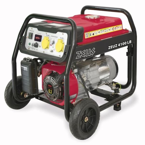 Bensin generator - ZEUZ - 4100 LB - 3300 W - Enfas - Röd