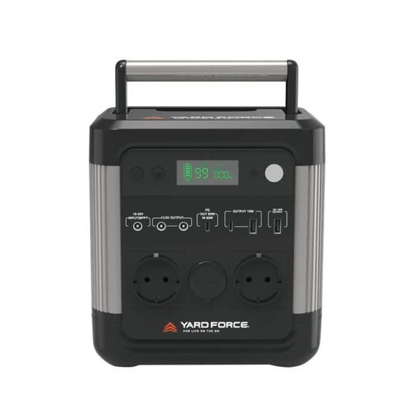 Yard Force 1200W / 600W bärbar solgenerator - LX PS600 - 25,9V / 20A batteri - Trippel USB-port
