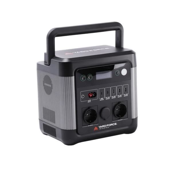 2400W / 1200W Yard Force LX PS1200 bärbar solgenerator - elkraftverk 3 USB-portar, 2 230V uttag