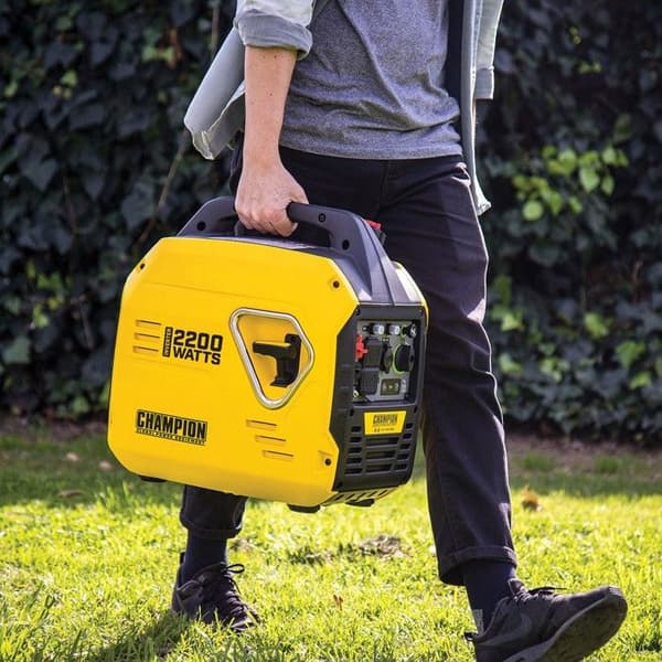 Tyst generator 2200W inverter 4T bensinmotor 79 Cm3 CHAMPION AVR-skydd Autonomi + 10 timmar Generator