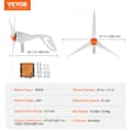 Pikkukuva 2 / 2: Tuuliturbiinigeneraattori, 500W tehon ulostulo, MPPT-ohjain, 24V 500W