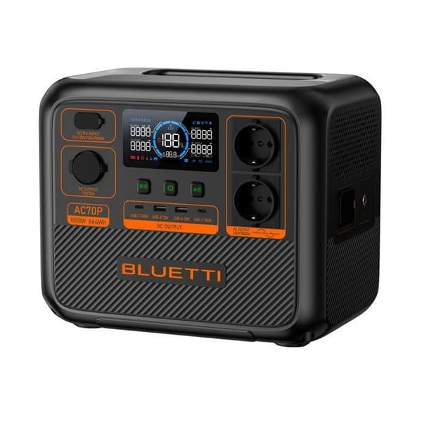 KIT Elektrisk station BLUETTI AC70P med 60W solpanel