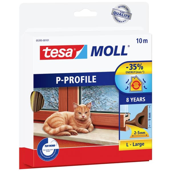 tesamoll® gummipackning Classic tesa P-PROFILE Brun 1 st