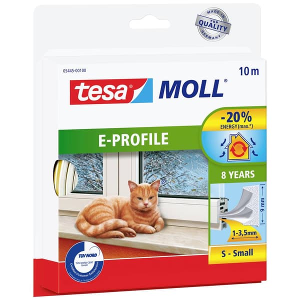 tesamoll® gummipackning Classic tesa E-PROFILE Vit 1 st