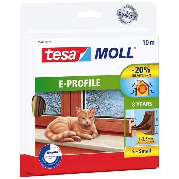 tesamoll® gummipackning Classic tesa E-PROFILE Brun 1 st