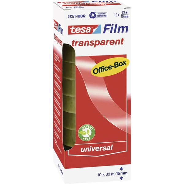 tesa OFFICE-BOX 57371-00002-06 tesafilm Transparent (L x B) 33 m x 15 mm 10 st