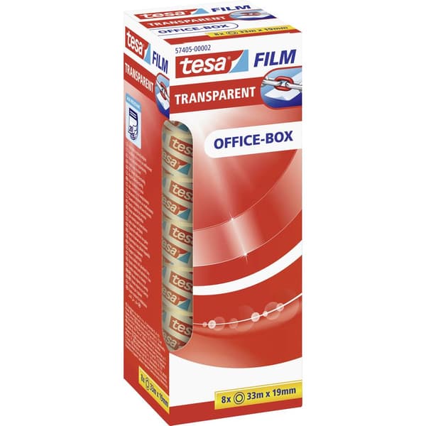 tesa OFFICE-BOX 57405-00002-01 tesafilm Transparent (L x B) 33 m x 19 mm 8 st