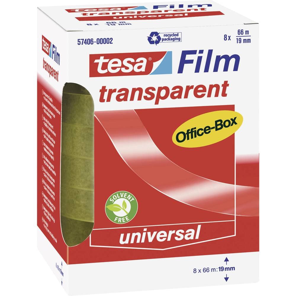 tesa OFFICE-BOX 57406-00002-01 tesafilm Transparent (L x B) 66 m x 19 mm 8 st