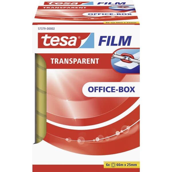 tesa OFFICE-BOX 57379-00002-01 tesafilm Transparent (L x B) 66 m x 25 mm 6 st