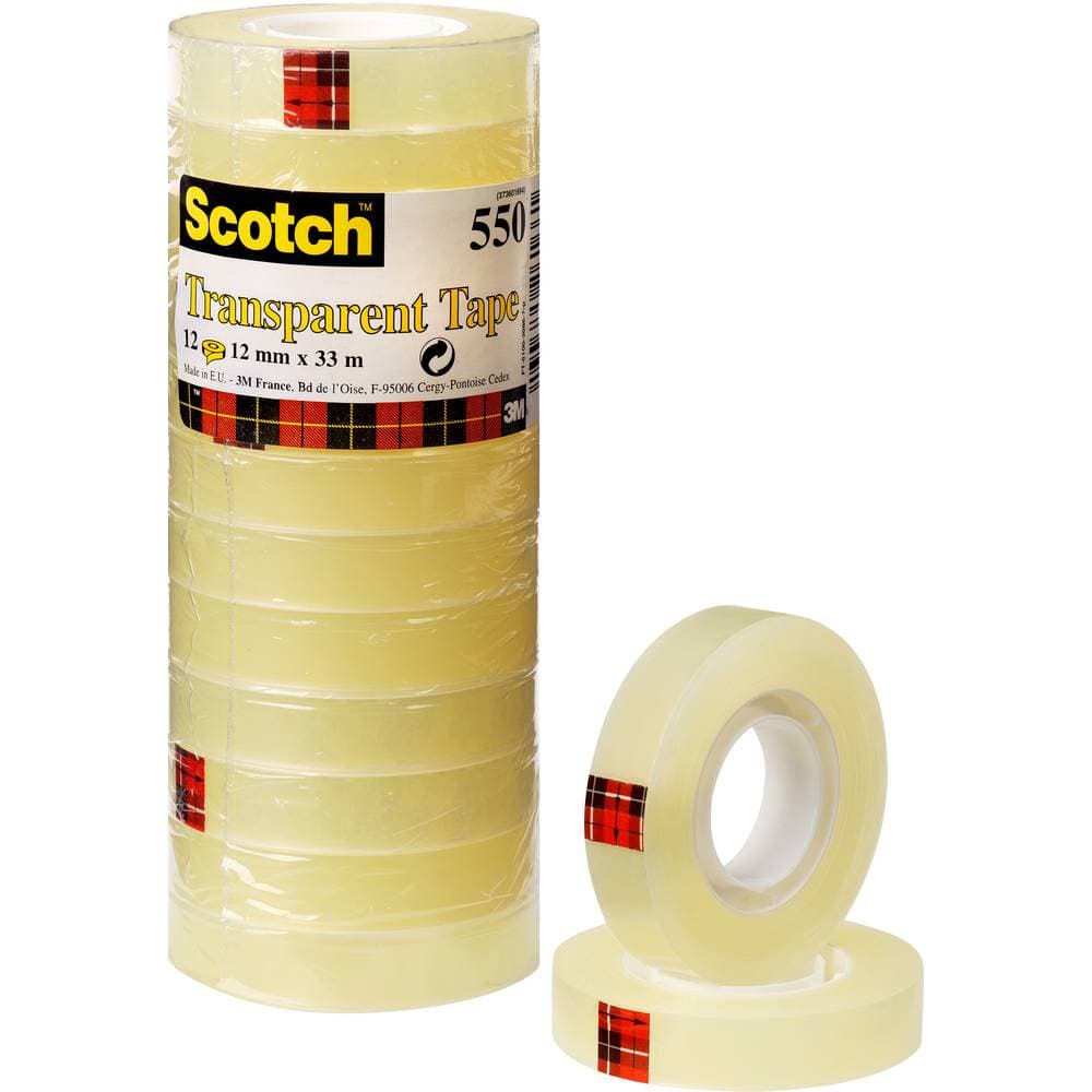 3M 5501233 5501233 Tejp Scotch® 550 Transparent (L x B) 33 m x 12 mm 12 st