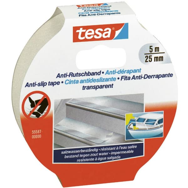 tesa 55587-00000-11 Antiglidtejp Transparent (L x B) 5 m x 25 mm 1 st