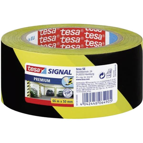 Tesa® Signal Marekeringstejp Premium tesa PREMIUM Gul, Svart 1 st