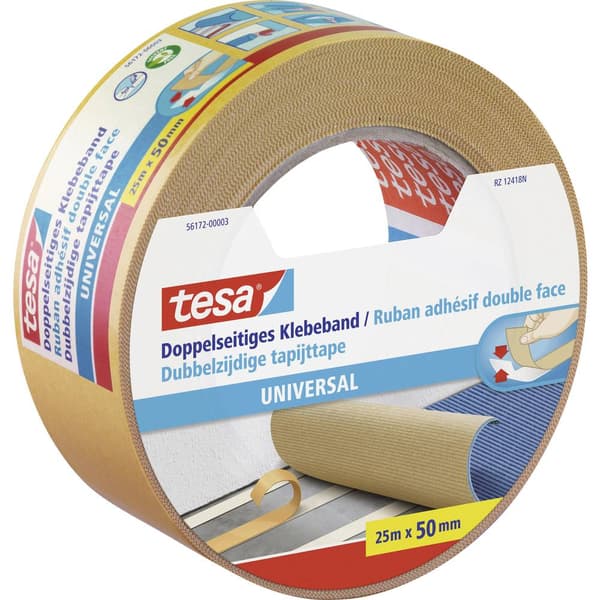 tesa UNIVERSAL 56172-00003-11 Dubbelsidiga tejp Vit (L x B) 25 m x 50 mm 1 st