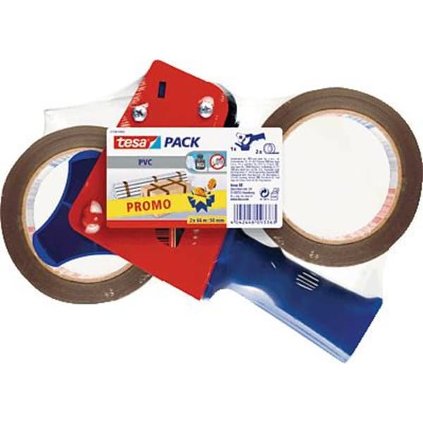 tesa Förpackningsbanddispenser 57108-00-01 Brun Rullbredd (max.): 50 mm Rullängd (max.) 66 m Med bladskydd