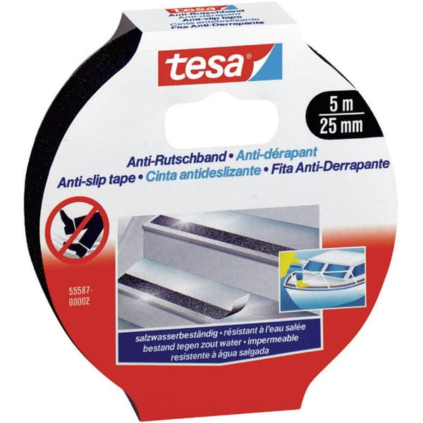 tesa 55587-00002-11 Antiglidtejp Svart (L x B) 5 m x 25 mm 1 st