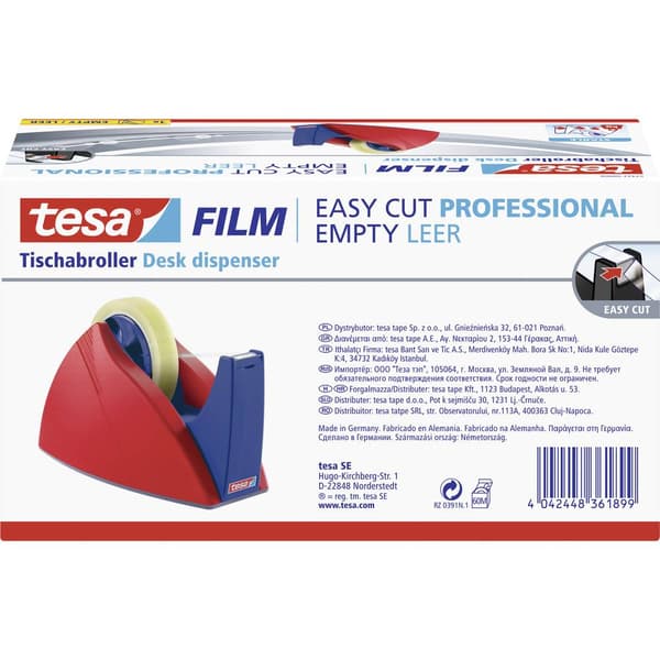 tesa 57422-00000-03 Bordsdispenser tesa Easy Cut® Röd, Blå 1 st